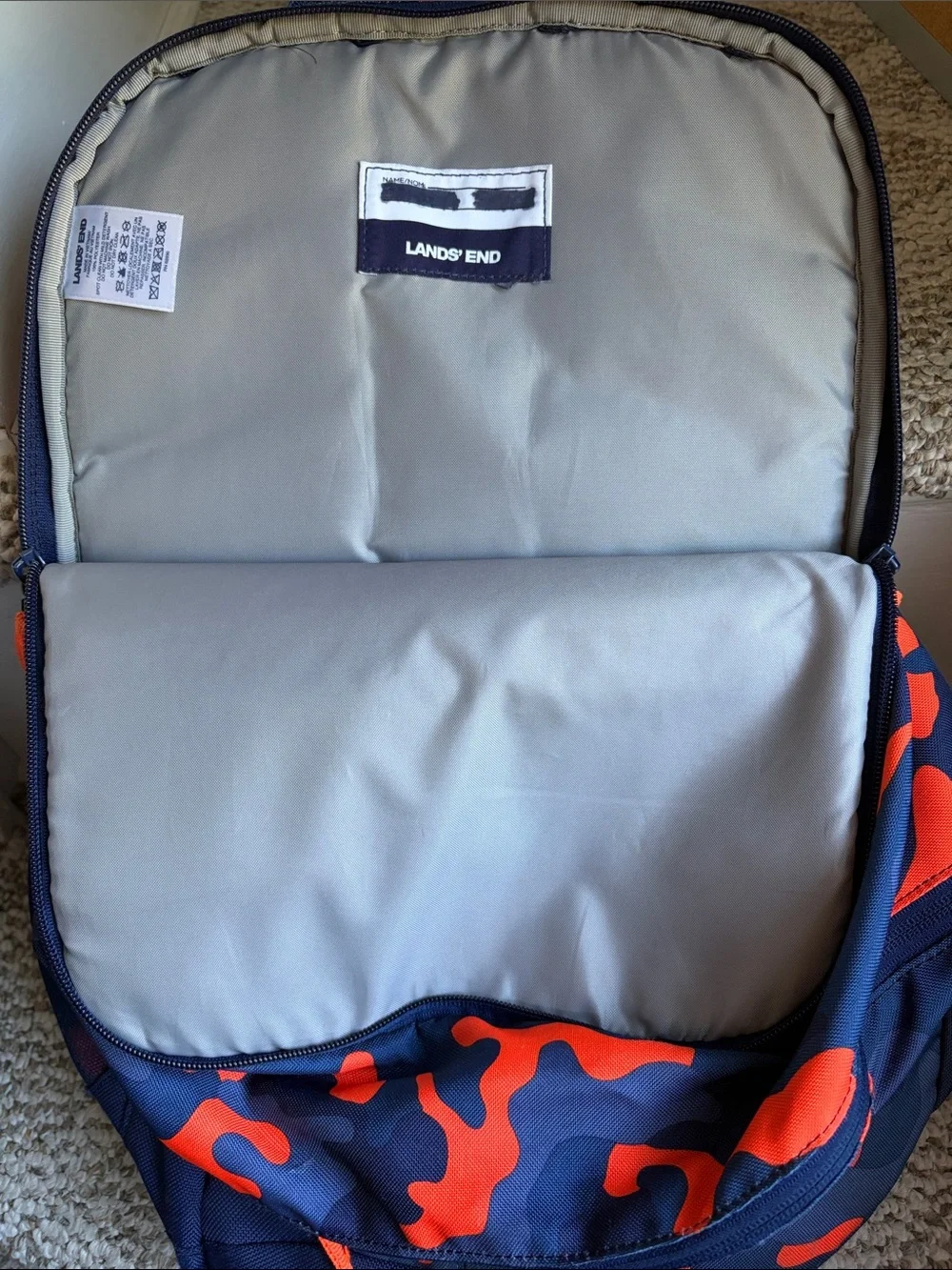 Lands End bold navy